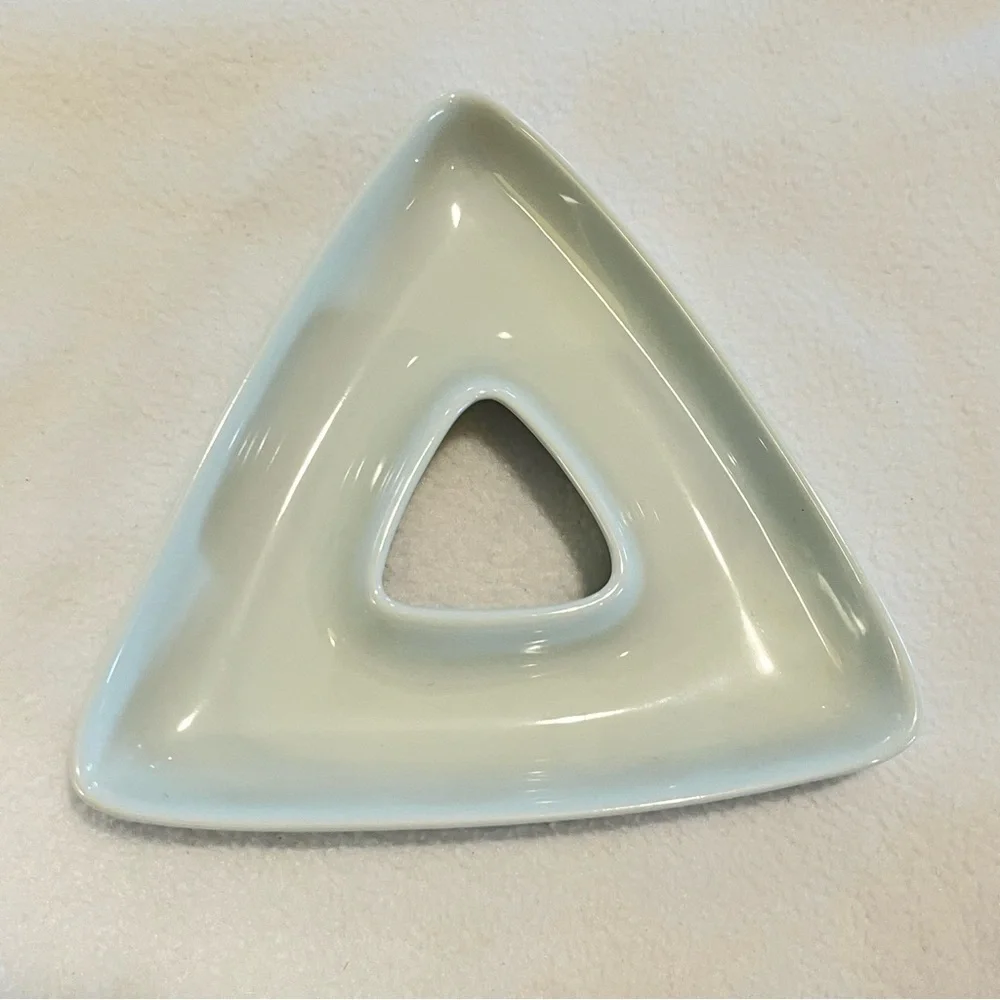 Crate & Barrel Triangle Porcelain Appetizer Serve Wear